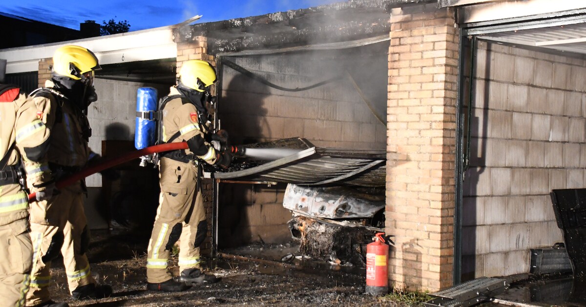Auto en garagebox verwoest door felle brand in Middelburg
