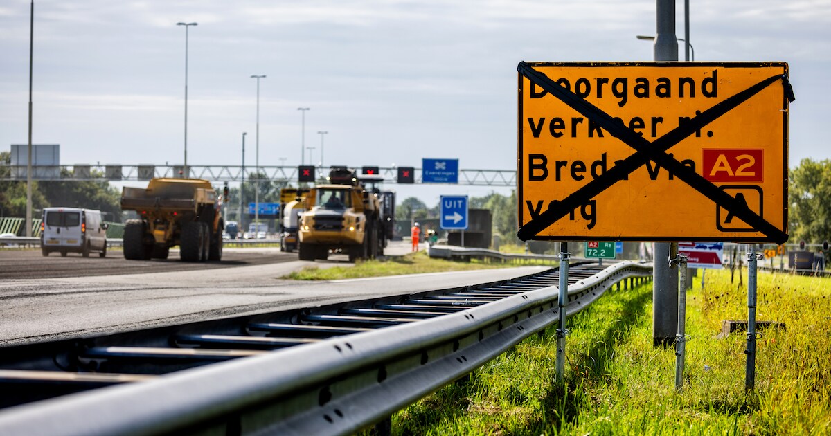 Dit weekend over de A58 bij Breda? Houd dan rekening met deze afsluitingen