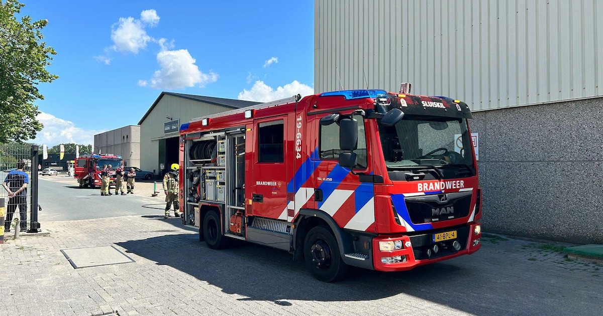 Onkruid verbranden veroorzaakt brand in de Mercuriusstraat in Sas van Gent