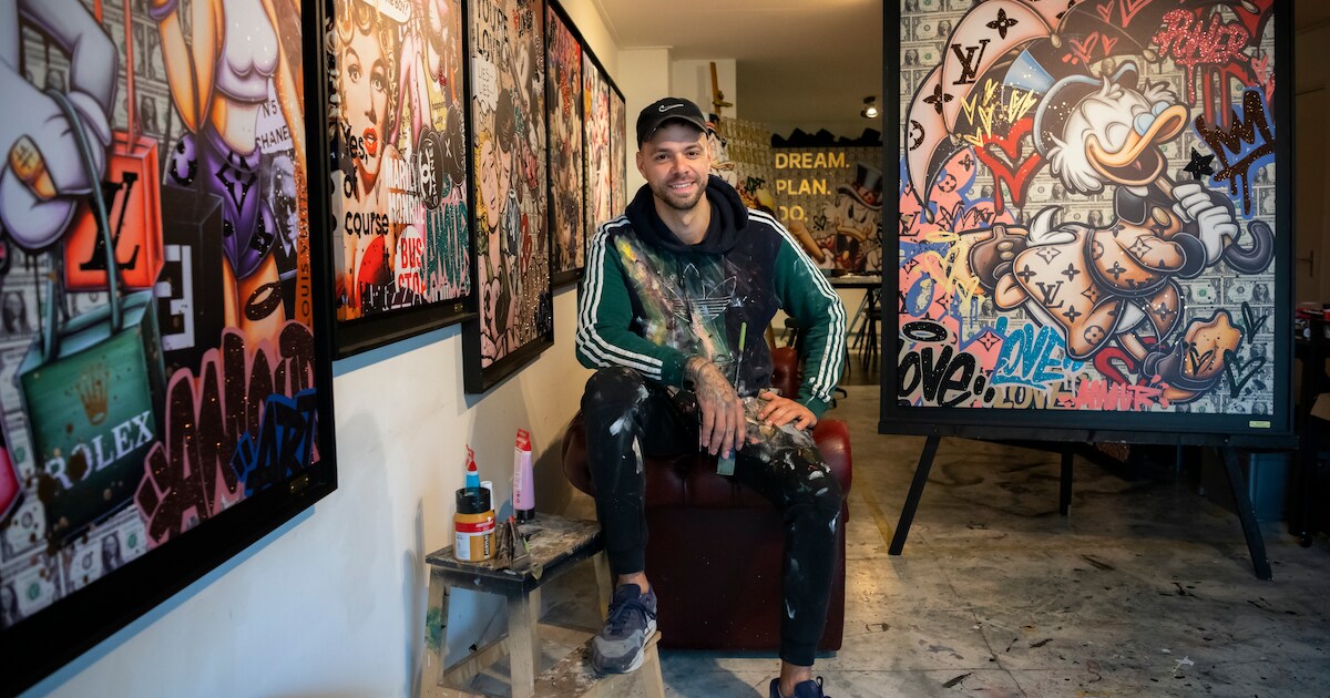 Schilder Raphaël uit Oostburg verkoopt zelfs aan Andy van der Meijde: ‘Kunst heeft mijn leven gered’