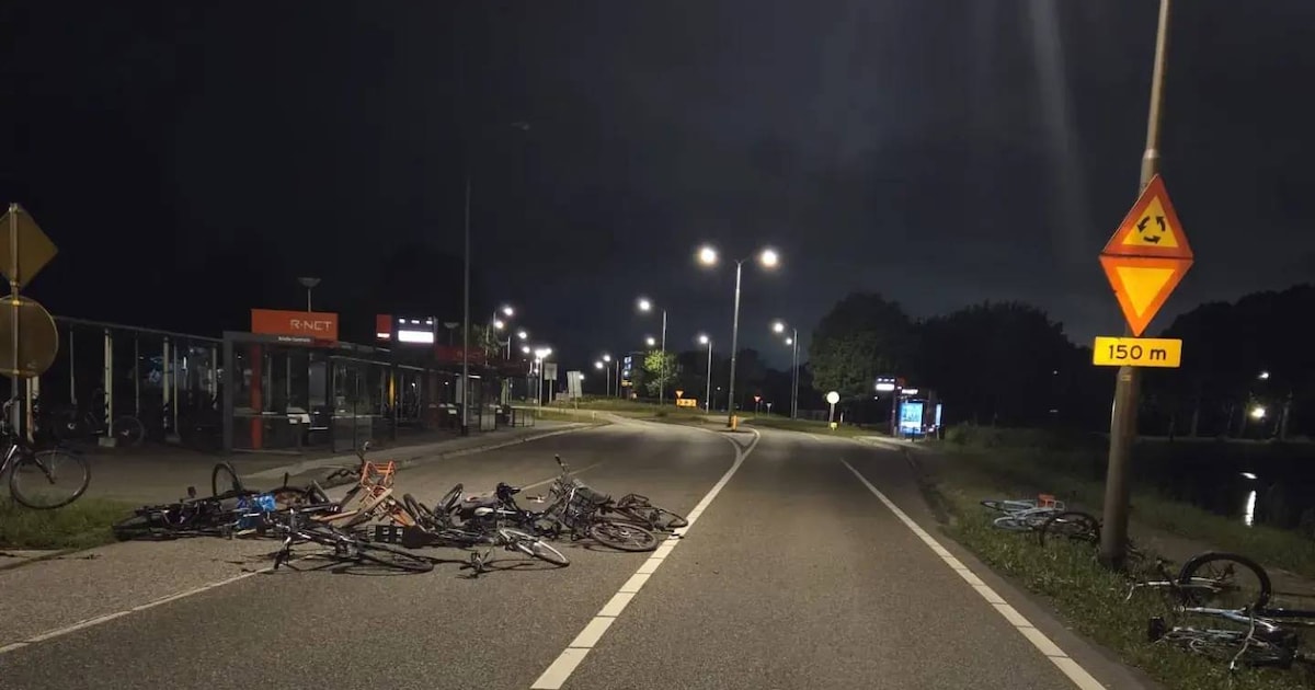 Politie begint onderzoek naar nachtelijke fietsdumpingen op N218