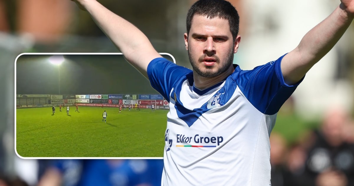 Weer een wereldgoal van Ruben Maas: Cluzona-spits raakt vanaf de zijkant de kruising