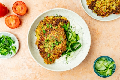 Wat Eten We Vandaag: Griekse groenten koekjes met tzatziki