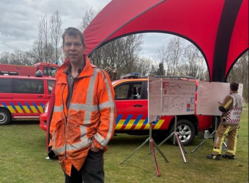 Alex Wieland van beheerder Het Zeeuwse Landschap was snel aanwezig bij de brand in Clinge dit voorjaar.