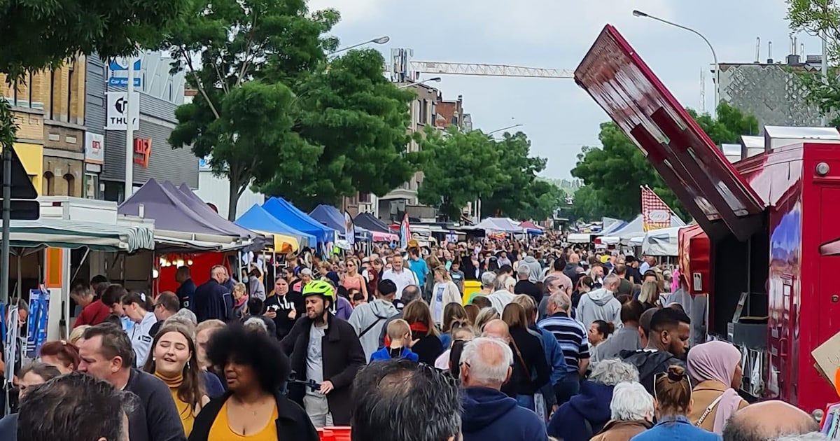 Feestmarkt op Lakborslei tijdens Hemelvaartsdag