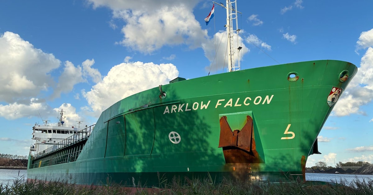 90 meter lang vrachtschip raakt onbestuurbaar en strandt op het kanaal Gent-Terneuzen