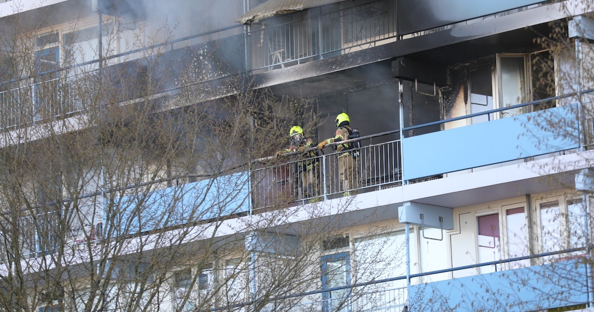 Teruglezen: grote flatbrand in Bergen op Zoom onder controle, zwaargewonde bewoner wordt verdacht va