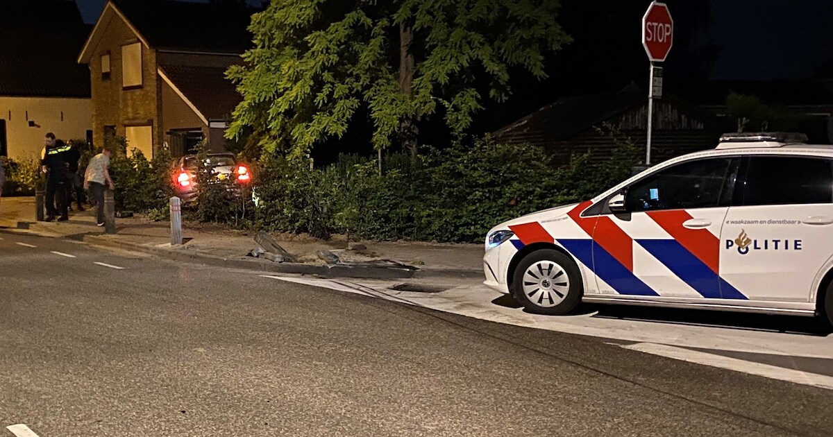 Dronken bestuurder strandt in tuin in Vogelwaarde
