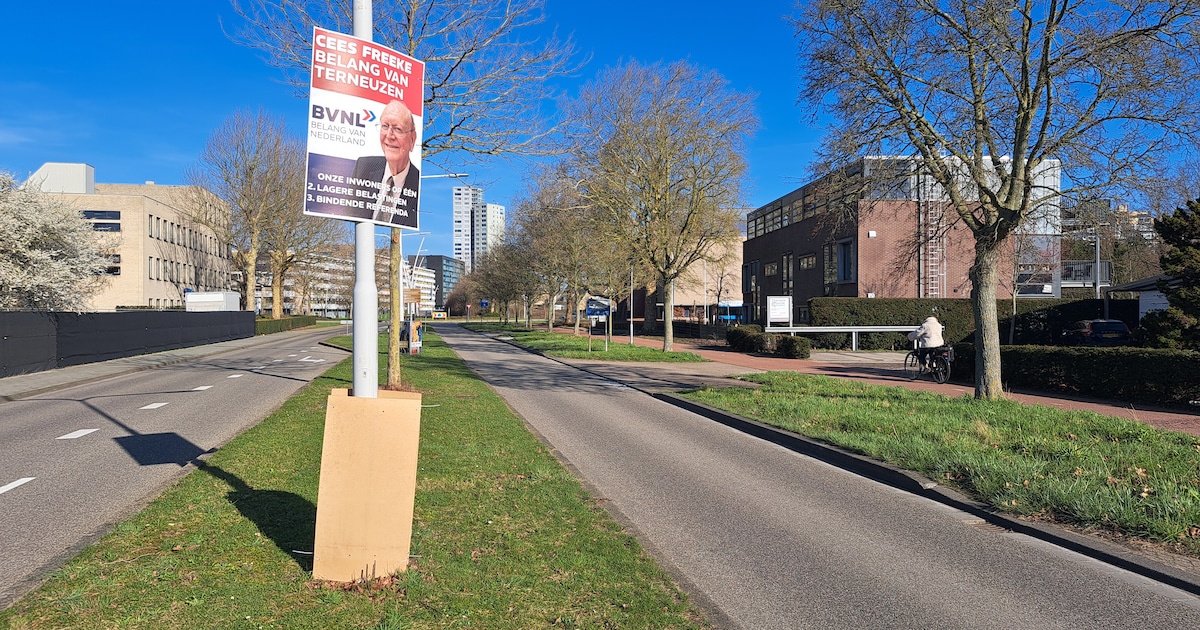 Posteroorlog in Terneuzen: borden van Hart voor Terneuzen massaal vernield