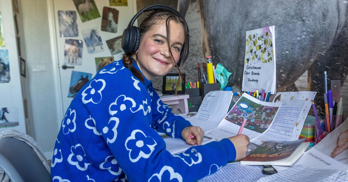 Romée (15) schrijft al sinds de kleuterklas verhalen, nu publiceert ze haar eerste boek: ‘Zonder sch