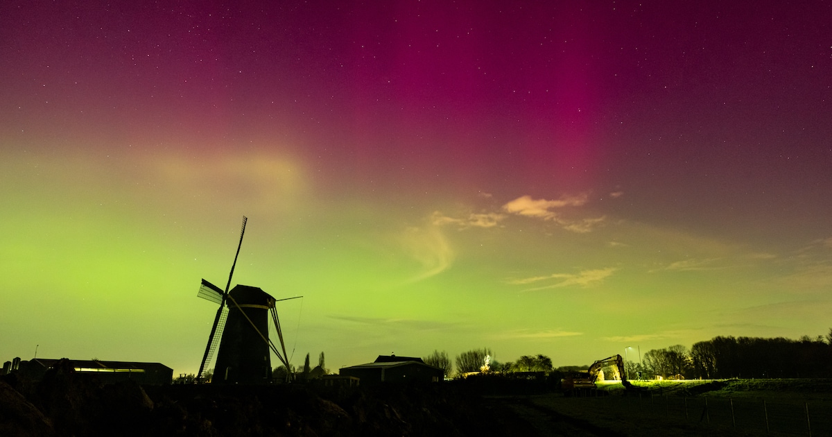Bekijk hier foto’s van het noorderlicht in de regio: ‘Eerste keer in mijn leven dat ik dit zie’