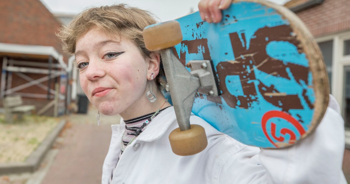 Fee (12) uit Hansweert houdt van skaten ‘Ik ben nog nooit hard gevallen’