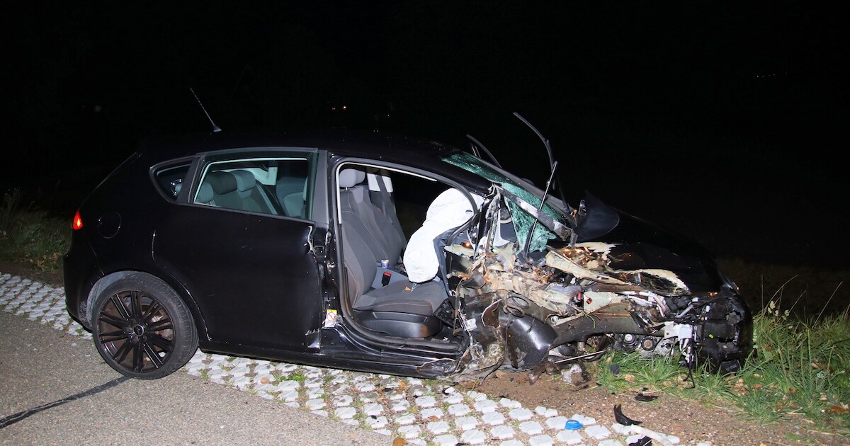 Dronken automobilist botst tegen boom in Geersdijk en vlucht