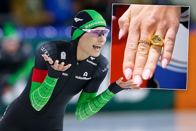 Primeur voor Femke Kok: schaatsster krijgt vergulde ring voor wereldrecord