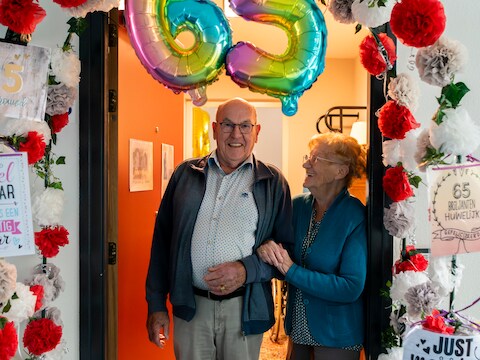 Francois Herrewegh en Annie Herrewegh-Rottier zijn 65 jaar getrouwd.