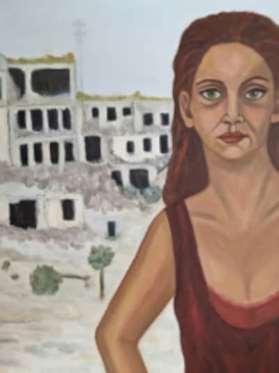 Lia van de Laar toont schilderijenserie ‘Geen weg terug’ in Jacobuskerk in Renesse