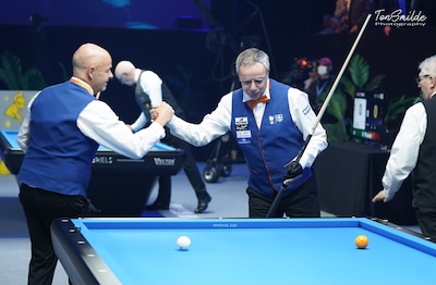 De Bruijn verslaat Jaspers opnieuw en bereikt zo achtste finales van WK driebanden in België