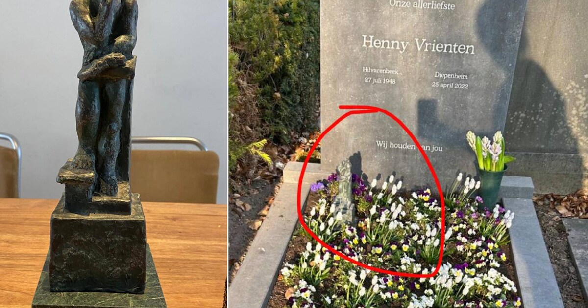 Dieven stelen bronzen beeld van graf Henny Vrienten, familie geschokt: ‘Niet te begrijpen dat dit ge