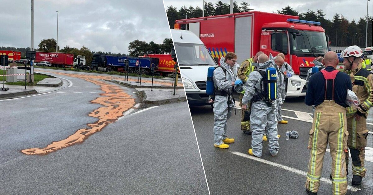 Ring rond Gent weer vrij nadat vrachtwagen giftige stof lekte op rijbaan