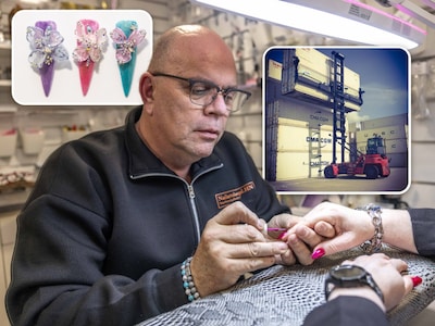 Deze stoere havenheftruckchauffeur heeft een bijzondere hobby: ‘Mijn collega’s vinden het geweldig’