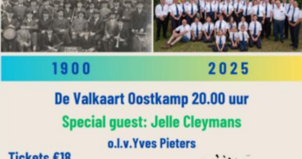 Jelle Cleymans is special guest op jubileumconcert van Koninklijke Fanfare Sint-Cecilia Steenbrugge