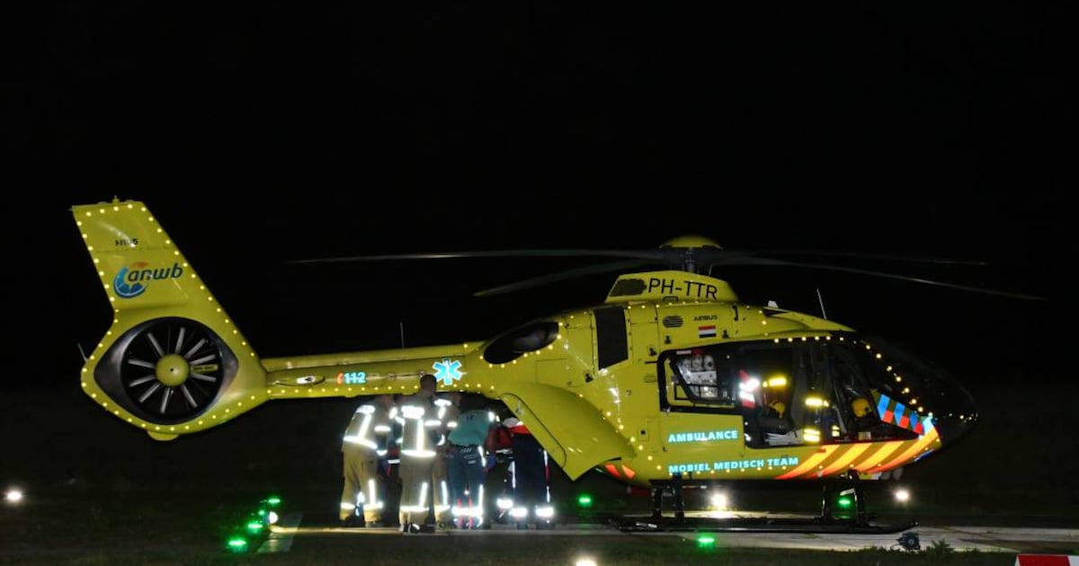 Traumahelikopter geland na ongeluk in Middelburg.