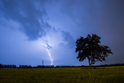 Bewolkt en kans op onweersbuien op Tholen in de ochtend