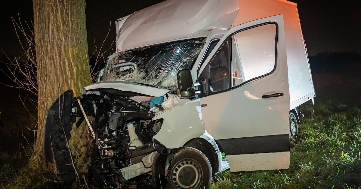 Bestuurder gewond na botsing tegen boom op A38 bij Ridderkerk