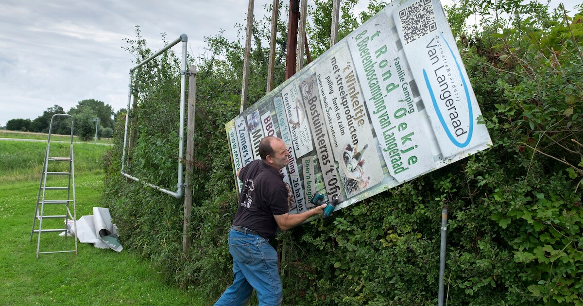 Balen voor recreatieboer: bord weg, of 1000 euro boete