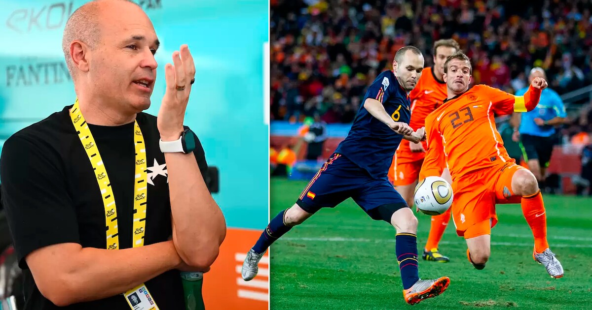 Andrés Iniesta, de Oranjebeul van 16 jaar geleden, nu als uithangbord ...