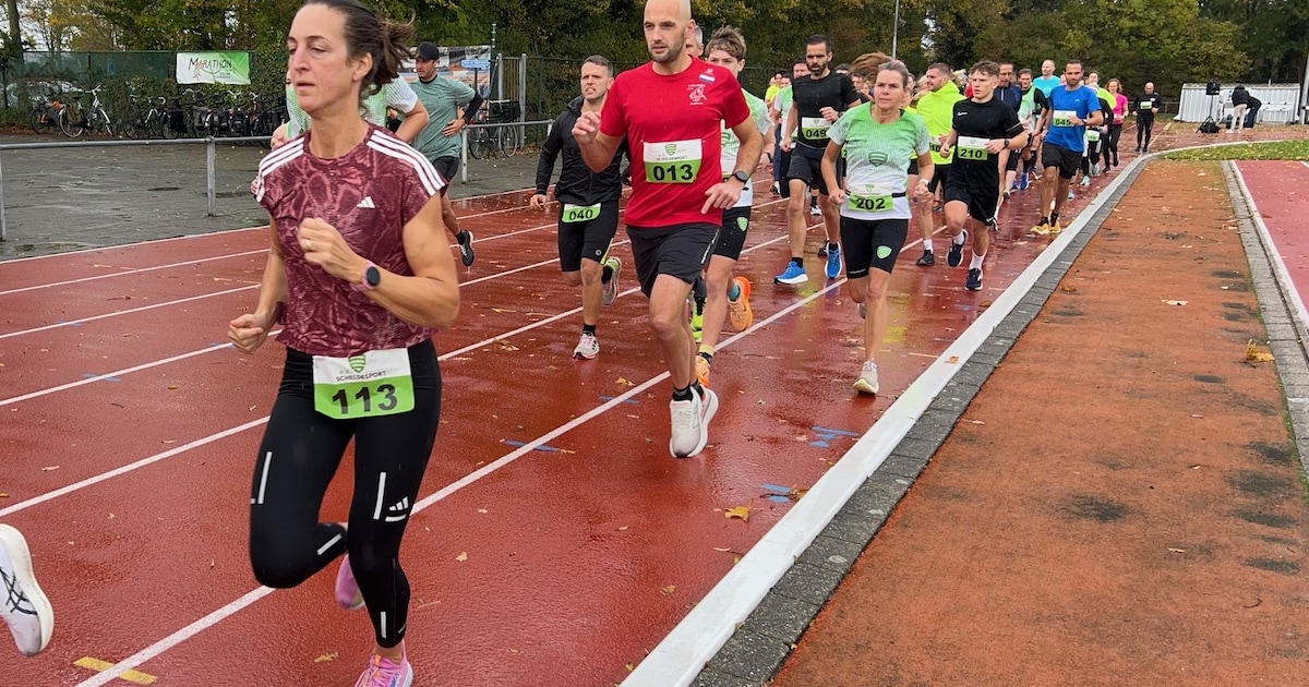 Hidde Greijdanus snelste in waterige Scheldesportloop, Manouk Faassen is de snelste vrouw