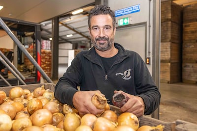 Uienhandelaar Jan maakt zich grote zorgen: ‘Deze schimmel houdt van scheurkontjes’