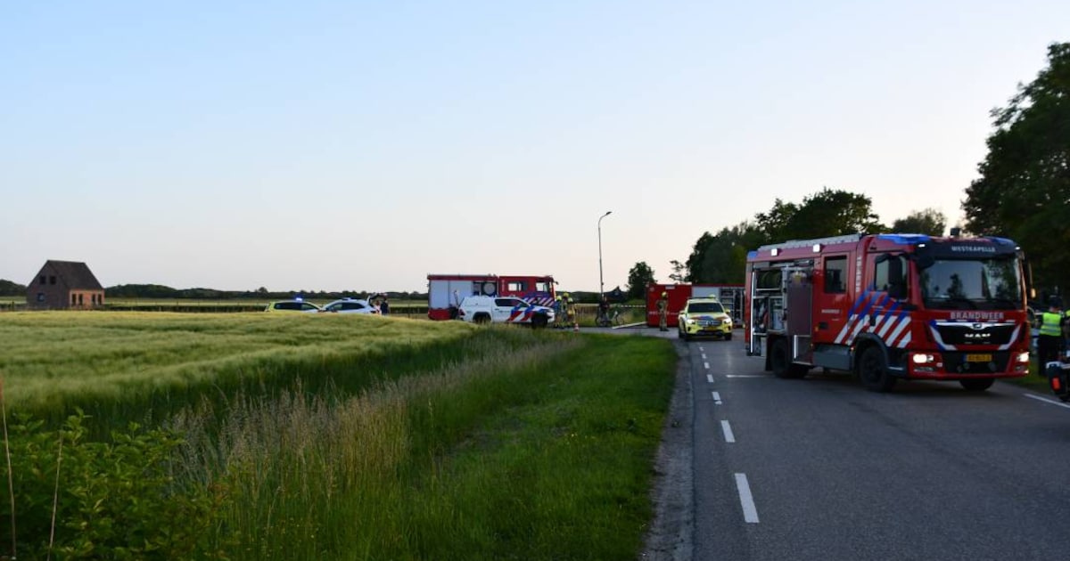 Vijf gewonden bij ernstig ongeluk tussen twee auto’s bij Westkapelle