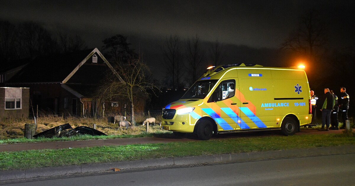 Letsel bij auto-ongeluk op Postweg bij Lewedorp, omstanders schieten te hulp
