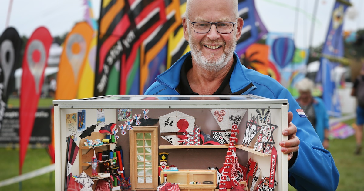 Jan uit Oost-Souburg maakt vliegers waar je juist geen wind voor nodig hebt: zo klein als een postze