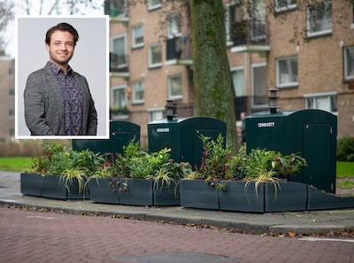 Containertuintjes bewezen succes in Amsterdam, nu wil Bas ze ook in Middelburg: ‘Het vergroot de saamhorigheid’